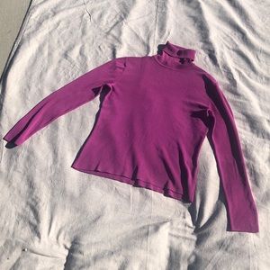 vintage fuchsia ribbed turtleneck